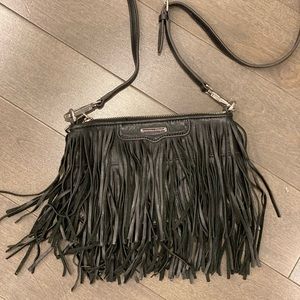 Rebecca Minkoff Black Fringe Crossbody